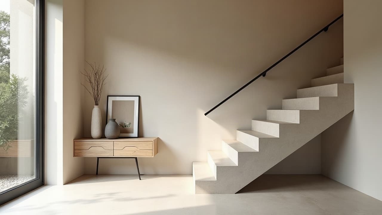 Béton ciré pour escalier à Nancy